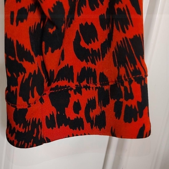 NWT CHICOS Tule 3/4 Sleeve Dress in Ancient Swirl Tomato/Black - Picture 9 of 13